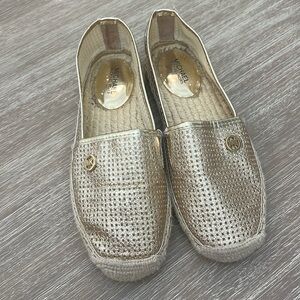Ladies’ MICHAEL KORS Gold Espadrilles Size 5.5 (Pre-Owned)